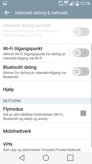 Bla til og velg Mobilnettverk