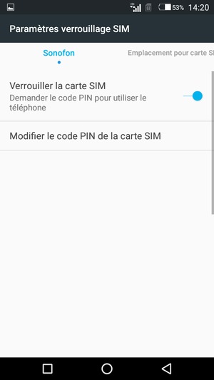 Sélectionnez Public et sélectionnez Modifier le code PIN de la carte SIM