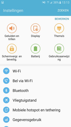 Selecteer Bel via Wi-Fi