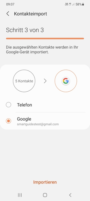 Wählen Sie Importieren