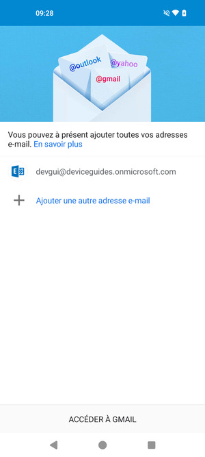 Sélectionnez ACCÉDER À GMAIL