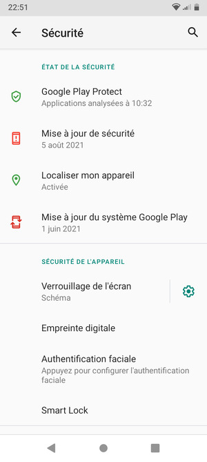 Votre téléphone est maintenant sécurisé par un écran de verrouillage