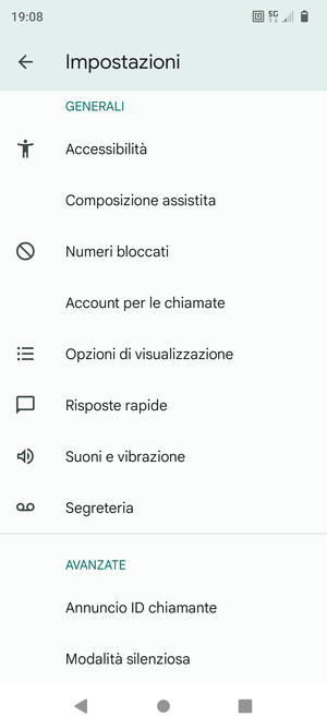 Scorri e seleziona Segreteria