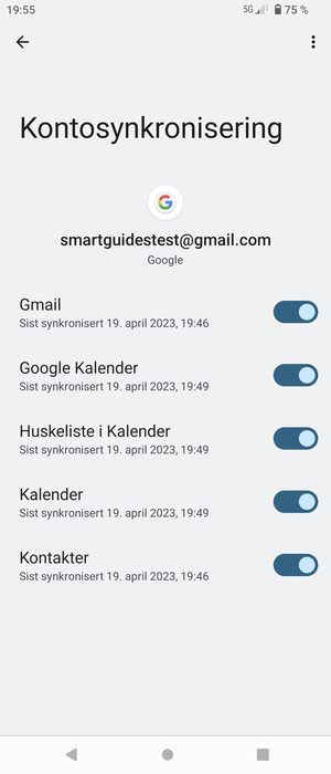 Velg menyknappen