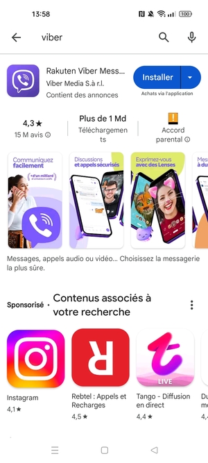 Sélectionnez l'appli