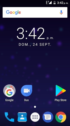 Deslice hacia abajo el menú superior