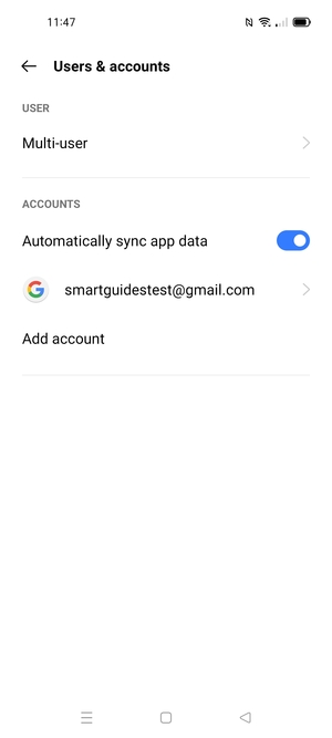 Select your Google account