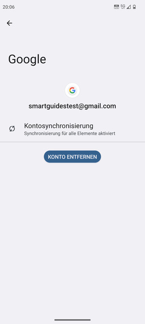 Wählen Sie Kontosynchronisierung