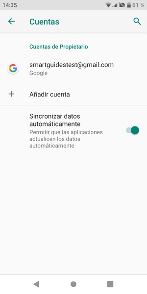 Seleccione su cuenta Google