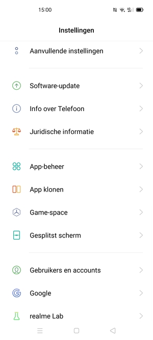 Scroll naar en selecteer Aanvullende instellingen
