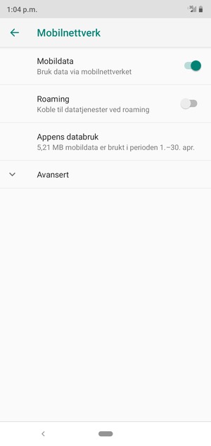 For å bytte nettverk hvis det oppstår nettverksproblemer, velg Avansert