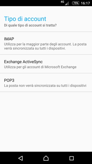 Seleziona Exchange ActiveSync