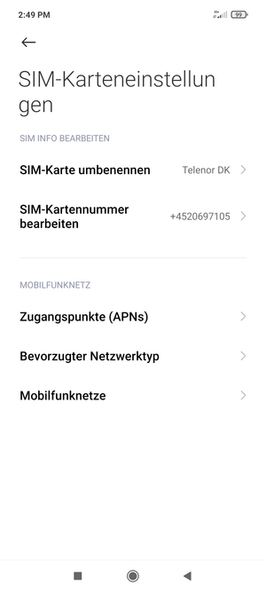 Wählen Sie Zugangspunkte (APNs)