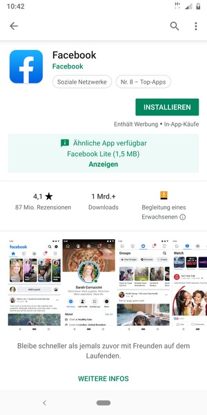 Wählen Sie INSTALLIEREN