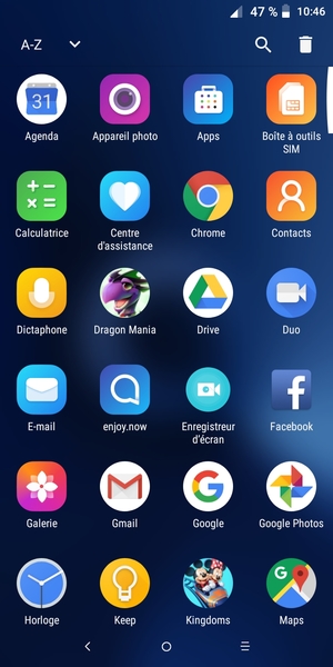 Sélectionnez E-mail