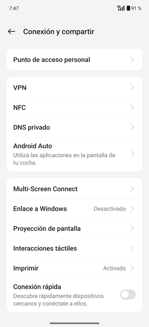 Seleccione Punto de acceso personal
