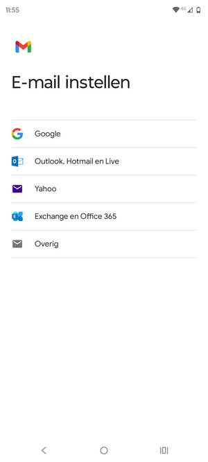 Selecteer Outlook, Hotmail en Live