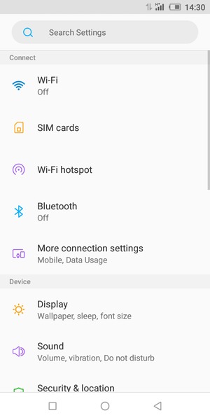Select More connection settings / More options