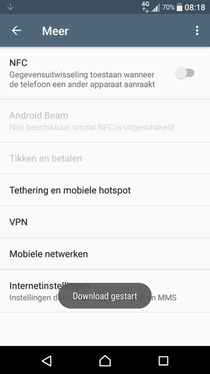 Wacht tot de download beëindigd is