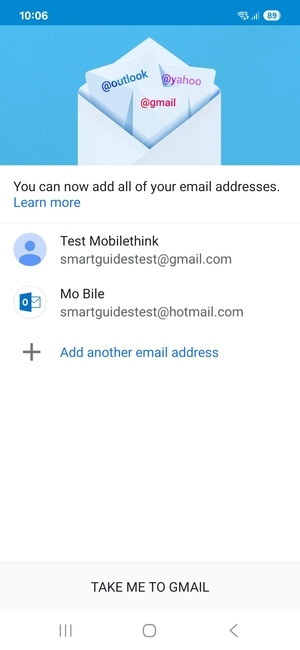 Select TAKE ME TO GMAIL