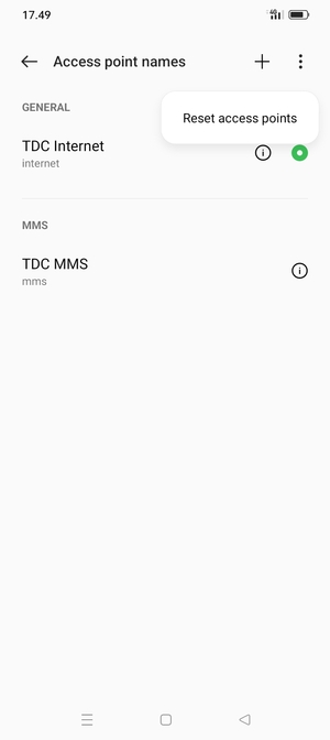 Select Reset access points