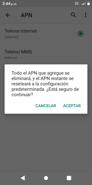Seleccione ACEPTAR