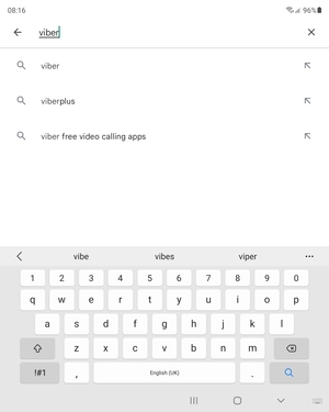 Enter the app name and select Search
