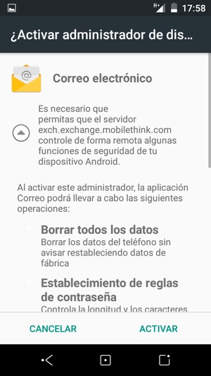 Seleccione ACTIVAR