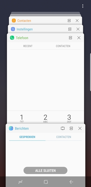 Selecteer ALLES SLUITEN