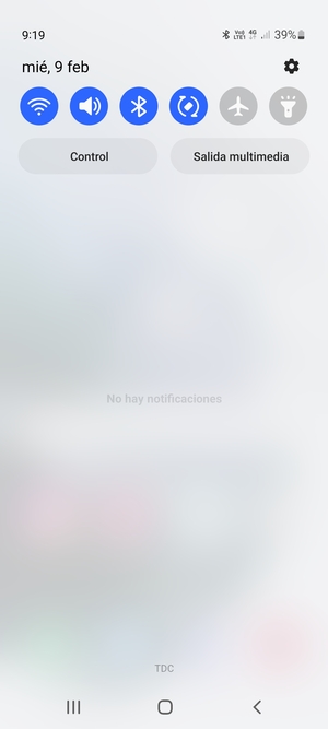 Deslice hacia abajo el menú superior de nuevo