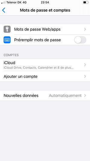 Sélectionnez Ajouter un compte