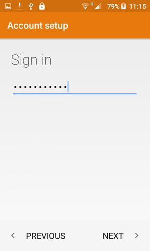 Enter your password and select NEXT