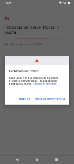 Seleziona MODIFICA IMPOSTAZIONI