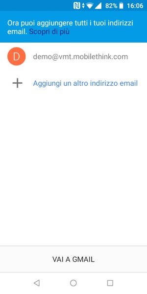 Seleziona VAI A GMAIL