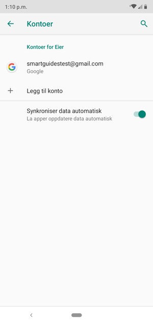 Velg din Google-konto