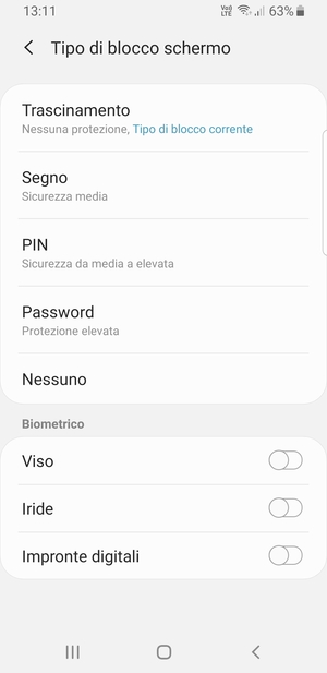 Seleziona Segno