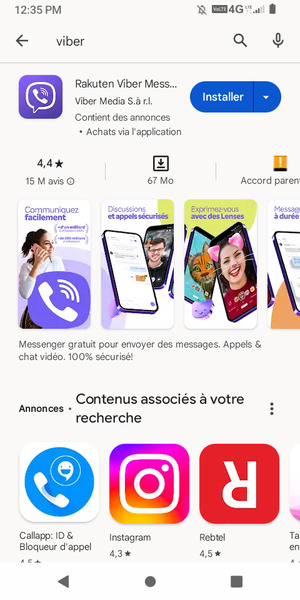 Sélectionnez l'appli