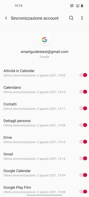 Assicurati che Contatti sia selezionato