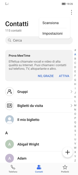 Seleziona Impostazioni
