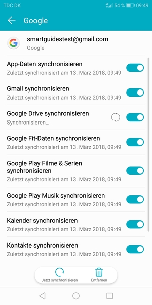 Ihre Daten werden synchronisiert