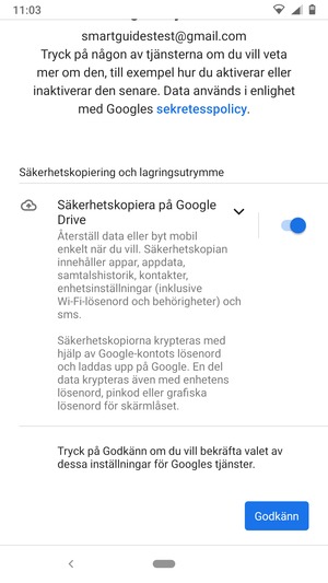 Välj Godkänn