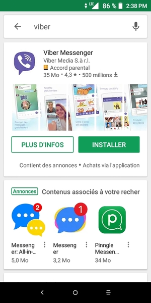 Sélectionnez l'appli