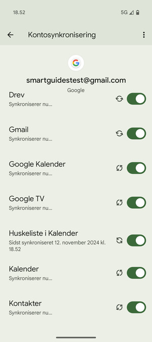 Dine kontakter fra Google vil nu blive synkroniseret til din telefon