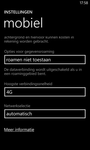Om van netwerk te wisselen in geval van netwerkproblemen, selecteert u Netwerkselectie
