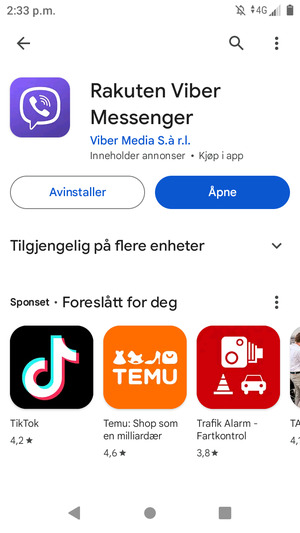 Velg Åpne