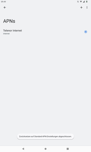 Wählen Sie Neuer APN