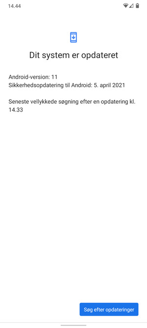 Vælg Søg efter opdateringer