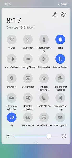 Stellen Sie die Helligkeit auf das erforderliche Niveau