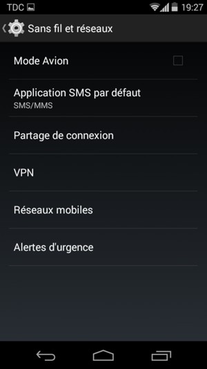 Sélectionnez Réseaux mobiles