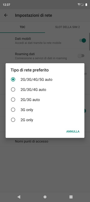 Seleziona la tua opzione preferita